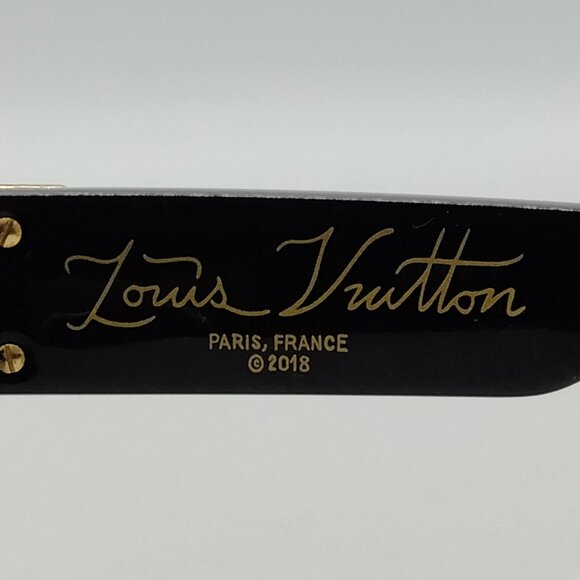 Authentic Louis Vuitton Sunglasses Z1165E Men's Black mn549-120825 - Picture 9 of 9